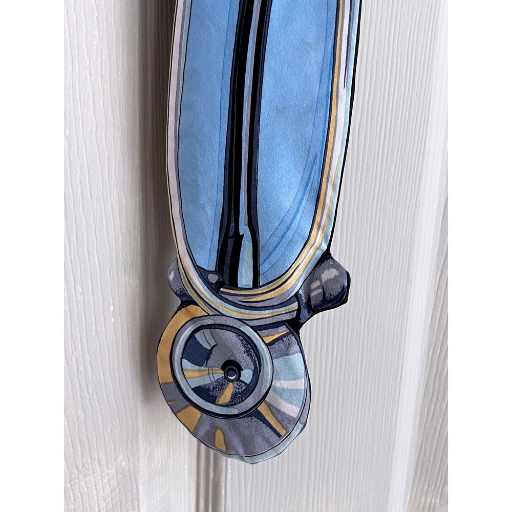 Stethoscope Tie OS Mens Silk Medical Graphic Navy Blue Healthcare Gift